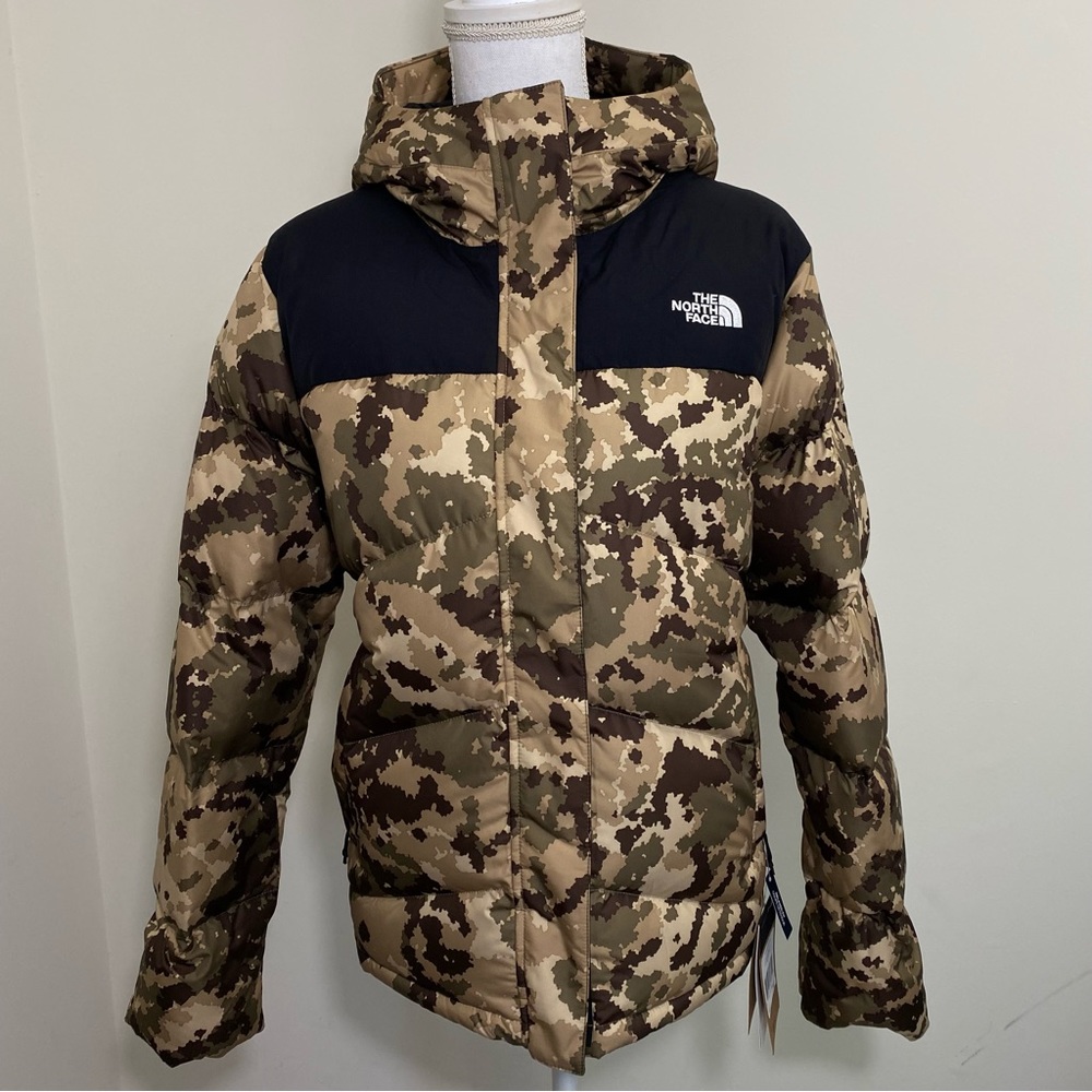 The North Face Women’s Balham Down Coat TNF Black / Camo Print Sz M - Picture 4 of 16